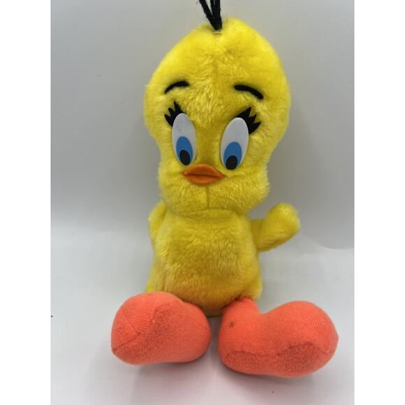 Vintage Tweety Bird Plush Stuffed Animal Looney Tunes Yellow Orange Feet 12” - Picture 1 of 6